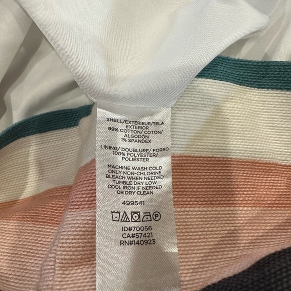 Loft cotton striped mini skirt, size 10P - Picture 4 of 5